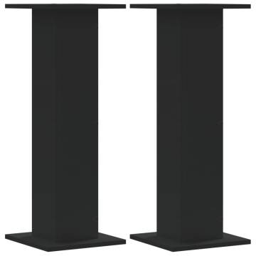 Speaker Stands 2 pcs Black - 30x30x80 cm Engineered Wood