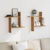 Wall Shelves 2 pcs Artisan Oak - Durable & Stylish Storage | HipoMarke