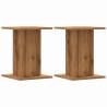 Stylish 2 Pcs Speaker Stands - Artisan Oak & Engineered Wood