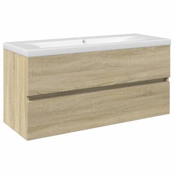 Stylish 2-Piece Bathroom Furniture Set - Ceramic & Engineered Wood