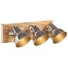  Industrial Wall Lamp Silver 70x23 cm E27 Mango Wood Colour brass Quantity in Package 1 Bulb Quantity 3 