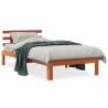 Bed Frame with Headboard Wax Brown 90x190 cm Single Solid Wood Pine Colour brown Size 90 x 190 cm 