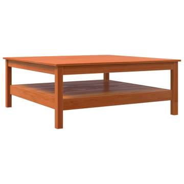 Elegant Wax Brown Pine Coffee Table - 100x100x40 cm