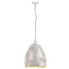 Industrial Hanging Lamp 25W Silver Round 42cm E27 - Unique Charm