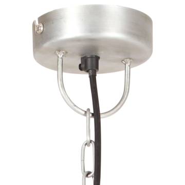 Industrial Hanging Lamp 25W Silver Round 42cm E27 - Unique Charm