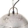 Industrial Hanging Lamp 25W Silver Round 42cm E27 - Unique Charm