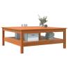 Elegant Wax Brown Pine Coffee Table - 100x100x40 cm