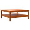 Elegant Wax Brown Pine Coffee Table - 100x100x40 cm