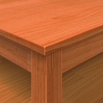 Elegant Wax Brown Pine Coffee Table - 100x100x40 cm