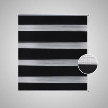 Zebra Blind 90x150 cm Black - Elegant Roller Blinds | HipoMarket