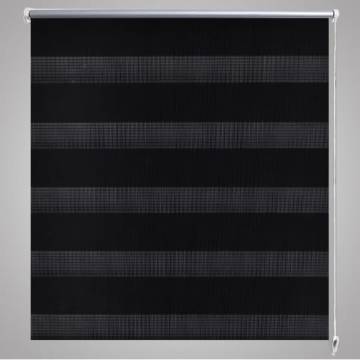 Zebra Blind 90x150 cm Black - Elegant Roller Blinds | HipoMarket