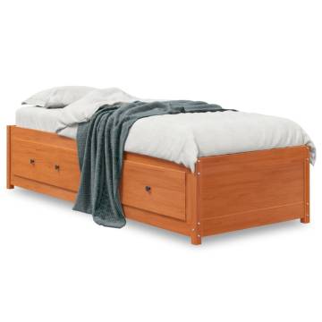 Day Bed Wax Brown 90x190 cm Solid Wood Pine - HipoMarket