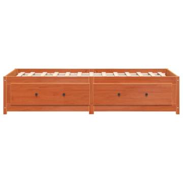 Day Bed Wax Brown 90x190 cm Solid Wood Pine - HipoMarket