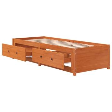 Day Bed Wax Brown 90x190 cm Solid Wood Pine - HipoMarket