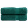 Premium Hand Towels SOLUND 2 pcs Green - 50x100 cm 600 gsm