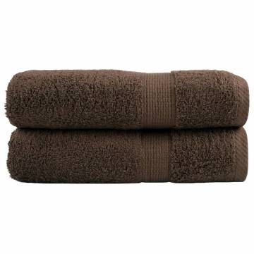 Premium Hand Towels SOLUND 2pcs Brown 50x100cm 600gsm