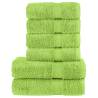 6 Piece Premium Towel Set SOLUND - Apple Green 600 gsm