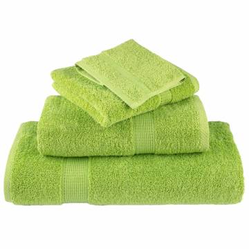 6 Piece Premium Towel Set SOLUND - Apple Green 600 gsm