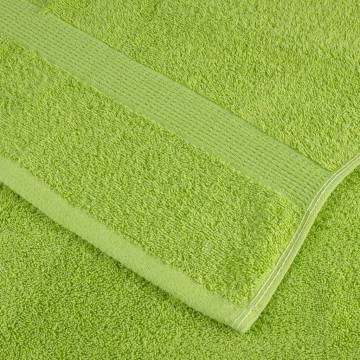 6 Piece Premium Towel Set SOLUND - Apple Green 600 gsm