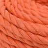 Durable 12mm Orange Polypropylene Work Rope - 25m Length