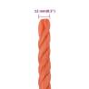 Durable 12mm Orange Polypropylene Work Rope - 25m Length