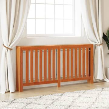 Radiator Cover Wax Brown - Solid Pine Wood, 169x19x84 cm