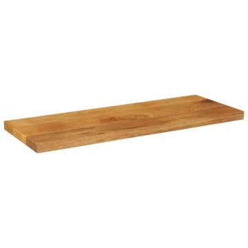 Rectangular Solid Mango Wood Table Top - 80x30 cm