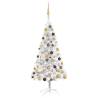  Artificial Pre-lit Christmas Tree with Ball Set Silver 120 cm PET Colour silver and gold Size 120 x 65 cm Quantity in Package 1 