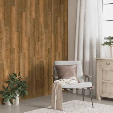 Wood Look Brown PVC Wall Panels - 4.12 m² | HipoMarket