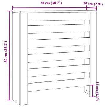 Radiator Cover Old Wood 78x20x82 cm - Stylish & Practical