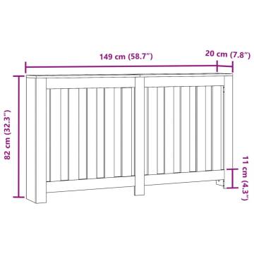 Radiator Cover White 149x20x82 cm | Stylish Engineered Wood