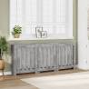  Radiator Cover Concrete Grey 205x21.5x83.5 cm Engineered Wood Colour concrete grey Size 205 x 21.5 x 83.5 cm Quantity in Package 1 Design vertical slats 