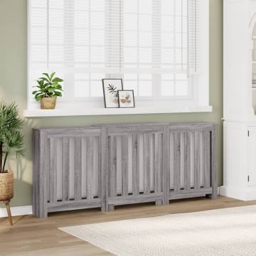 Radiator Cover Grey Sonoma 205x21.5x83.5 cm | Hipomarket