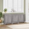  Radiator Cover Grey Sonoma 205x21.5x83.5 cm Engineered Wood Colour grey sonoma Size 205 x 21.5 x 83.5 cm Quantity in Package 1 Design vertical slats 