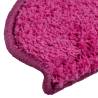 Carpet Stair Treads - 15 pcs Pink | 65x21x4 cm