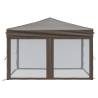 Folding Party Tent with Sidewalls Taupe 3x3m - Hipomarket