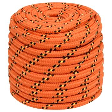 Durable Orange Boat Rope 18mm x 50m - Polypropylene