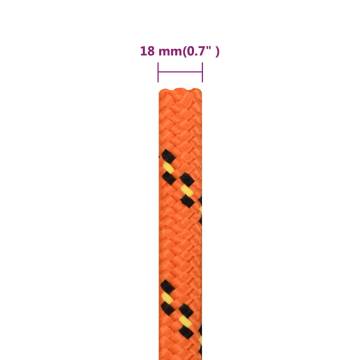 Durable Orange Boat Rope 18mm x 50m - Polypropylene