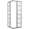 Frosted ESG Shower Cabin 80x70 cm Black - Stylish & Space-Saving