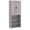 Stylish Highboard Grey Sonoma 69.5x34x180 cm - Hipomarket