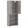 Stylish Highboard Grey Sonoma 69.5x34x180 cm - Hipomarket