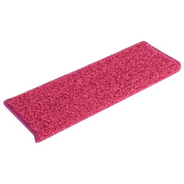 Carpet Stair Treads 15 pcs - 65x21 cm Pink | HipoMarket