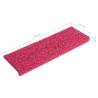 Carpet Stair Treads 15 pcs - 65x21 cm Pink | HipoMarket