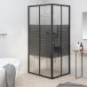 Stripe Shower Cabin ESG 80x70x180 cm Black - Hipomarket