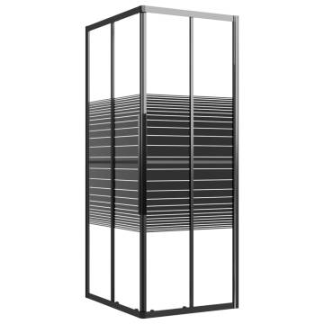 Stripe Shower Cabin ESG 80x70x180 cm Black - Hipomarket