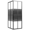 Stripe Shower Cabin ESG 80x70x180 cm Black - Hipomarket