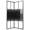 Stripe Shower Cabin ESG 80x70x180 cm Black - Hipomarket