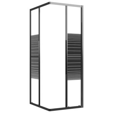 Stripe Shower Cabin ESG 80x70x180 cm Black - Hipomarket