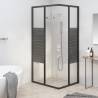 Stripe Shower Cabin ESG 80x70x180 cm Black - Hipomarket