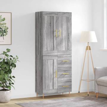 Highboard Grey Sonoma - Stylish Storage Solution | HipoMarket